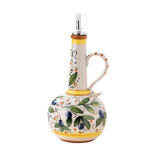 Ceramic olive oil dispenser - olive,