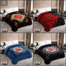 5kg Super Soft Raschel Blanket Warm Heavy Embossed Plush Thick Throw 200x232cm