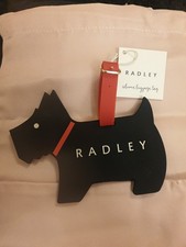 Radley London Heritage Luggage Tag Black Radley Scottie Dog. Brand NEW with Tags