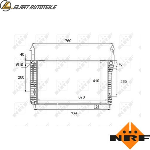 Radiator engine cooling 58509 - engine,