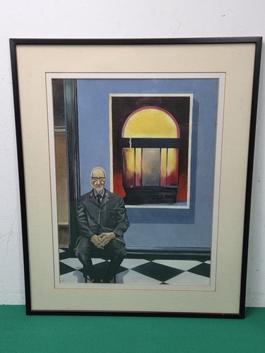 Framed old gentleman abstract - gentleman,