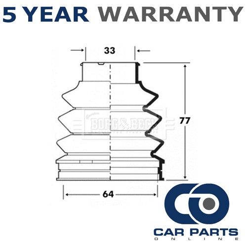 Joint boot set front - boot, rear