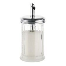 Sugar Pourer Dispenser Spouted Clear Glass Shaker Stainless Steel Lid and Spout