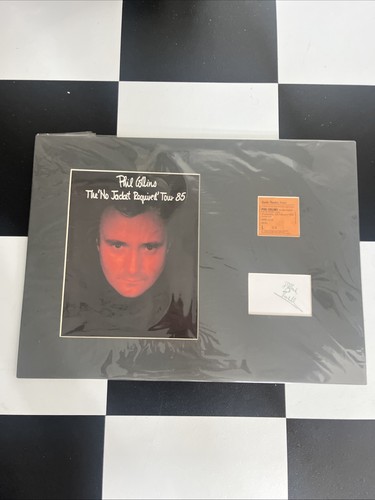 Phil collins signed card - phil,