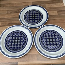 3 Lambeth Stoneware Royal Doulton Tangier Dinner plates Diameter 24.5cm 