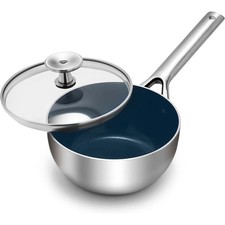 Blue Diamond Saucepan Sauté Pan Ceramic Non-Stick PFAS-Free Oven Safe (Open Box)