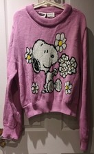 Vintage Supplies Peanuts Snoopy Pullover Size Medium Pit-pit 22" L24" Jumper