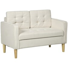 HOMCOM Compact Loveseat Sofa 2