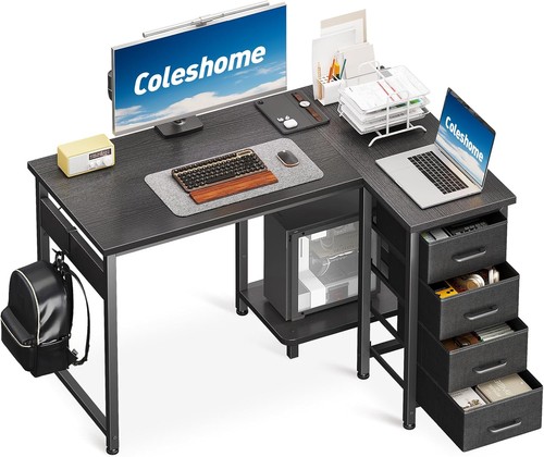 Shaped computer corner desk - l,