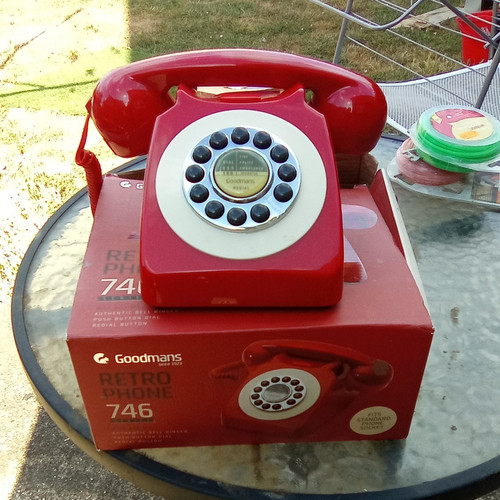Goodmans retro phone 746 red - phone,