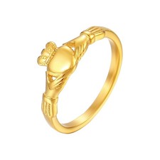 Sturdy steel claddagh rings - claddagh,