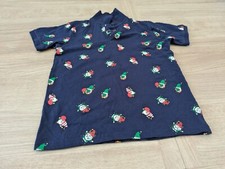 Urban Outlaws Christmas Polo T-shirt Xmas Elves/Gnomes Age 9-10 Years Navy Blue