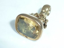Antique Citrine Glass Fob