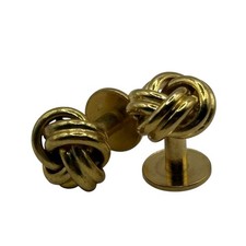 Knot Gold Tone Tuxedo Shirt