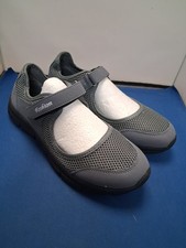 Womens Sandals Ladies Walking Mary Jane Comfort Flat Shoes Grey Size 6 -New