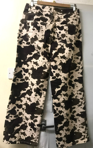 Cow print wide leg jeans - tu,