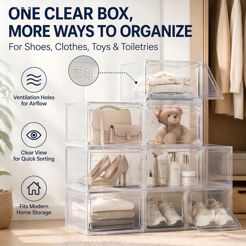 Pack clear shoe storage - 6,