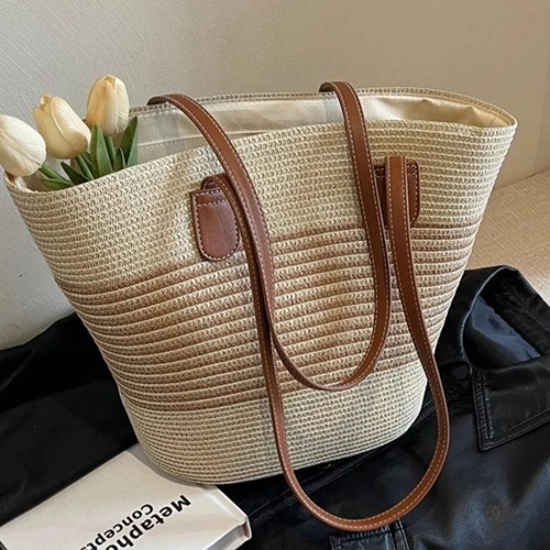 Womens straw crossbody bag - straw,