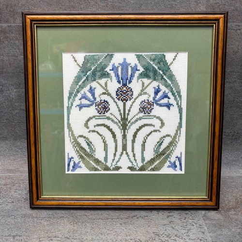 Cross stitch picture thistle - cross,