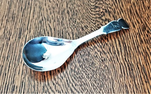 Sterling silver caddy - sterling, spoon