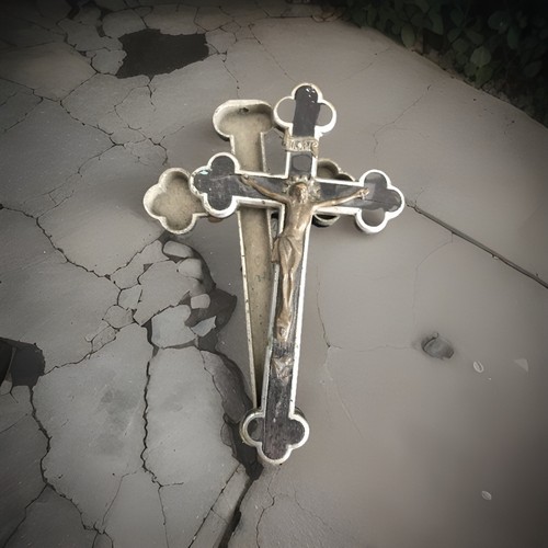 Large reliquary crucifix very - large,