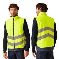 Mens Regatta Hi Vis Viz Body Warmer Visability Fleece Waterproof Gilet Waistcoat