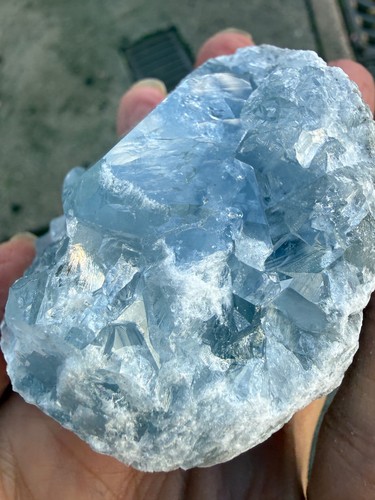 Celestite crystal geode - celestite,