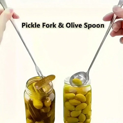 Stainless steel 2pcs olive - steel,