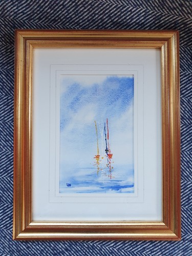 Original framed abstract - framed,