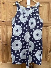 Boden Navy And White Stretchy Dress