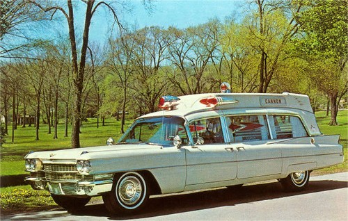 Cadillac ambulance with lights