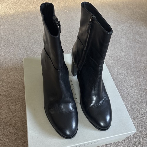 Women leather block heal - leather,