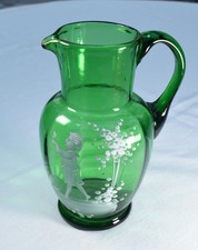 Antique Mary Gregory Green