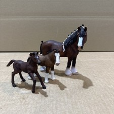 Schleich World Of Nature Farm Life Set Of 3 Horses - Pre Owned - Free Postage
