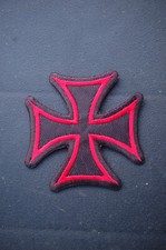 Iron Cross Patch Medal - Biker Rocker Punk - Sew/Iron On - No230