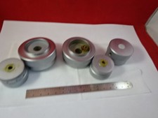 REICHERT LEICA POLYVAR BRASS KNOBS MICROSCOPE PART AS IS #B8-A-13