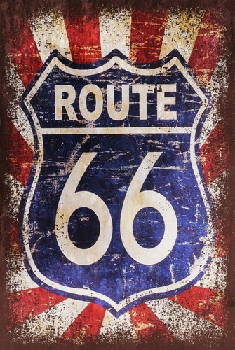 Route red travel vintage - 66,