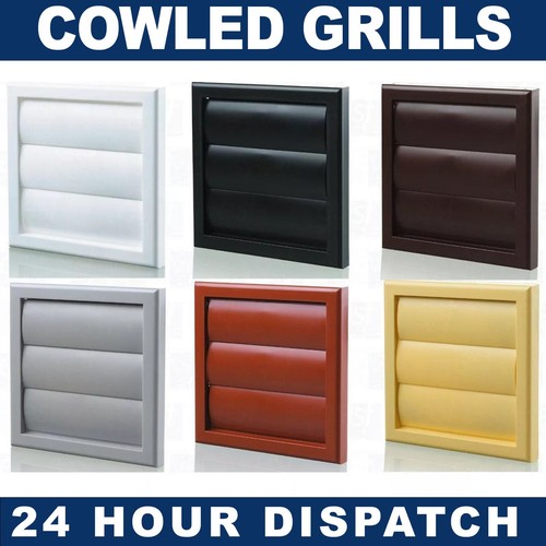 Plastic cowled wall vent - cowled,