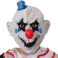 SCARY CLOWN MASK OVERHEAD HORROR EVIL CIRCUS HALLOWEEN FANCY DRESS COSTUME 
