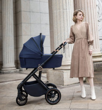 A GRADE - BABYMORE CHIA PRAM PUSHCHAIR - MIDNIGHT BLUE