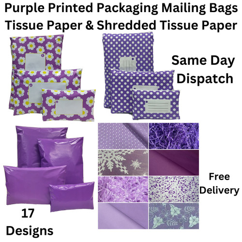 Purple tissue paper coloured - purple,