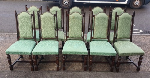 Vintage set oak - 10, barley