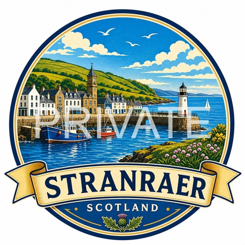 Stranraer car laptop - laptop, sticker