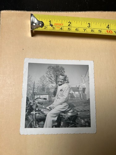 Vintage photo 1950 harley - photo,