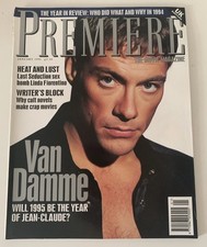 Premiere Movie Magazine - January 1995 Issue - Van Damme on Cover 