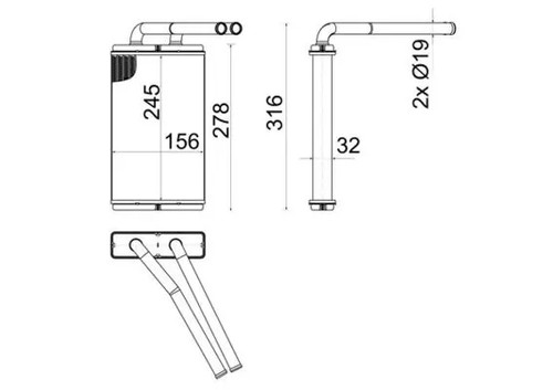 Heat exchanger interior - exchanger,