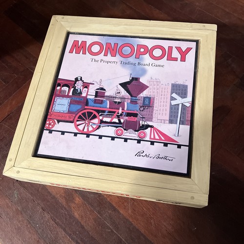 Wooden boxed monopoly metal - .,