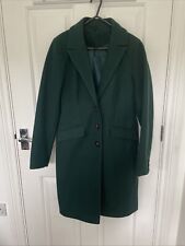 Size 8 Louise Redknapp For Peacocks Polyester Longline Coat Knee Length Green