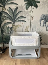 Snooze / Snuz pod 3 Bedside Crib +Mattress + Protector+ 4 bedsheets