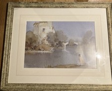 SIR W RUSSELL FLINT ( 1880 - 1969 ) - LARGE PRINT - THE MILL, Barbaste - FRAMED